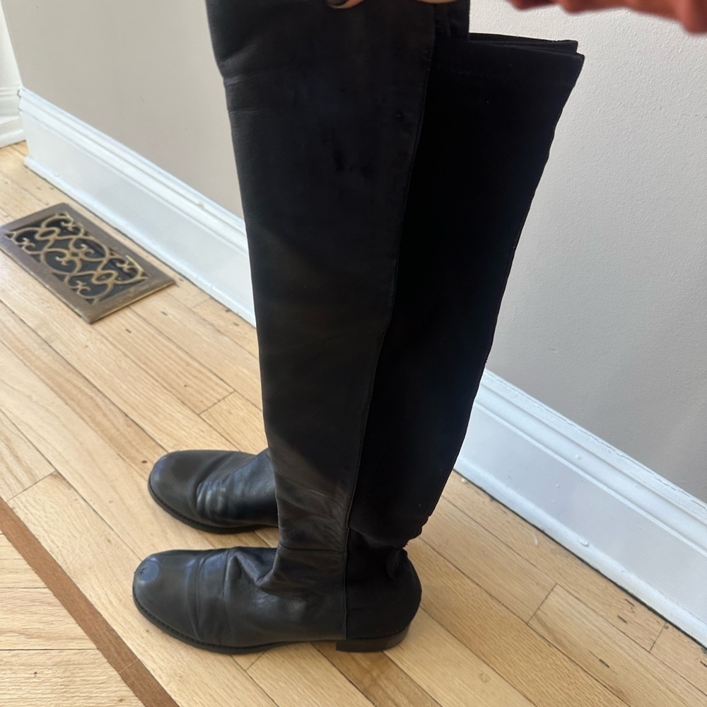 Stuart Weitzman 5050 Leather Over-the-Knee Boot - Picture 4 of 10